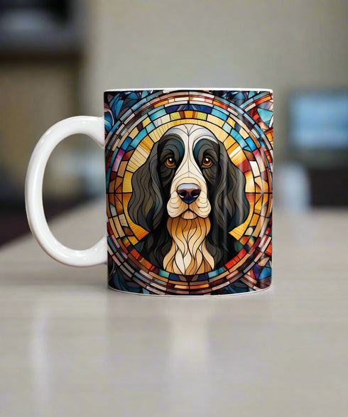 Cocker Spaniel Black & White Suncatcher Artwork Ceramic Mug
